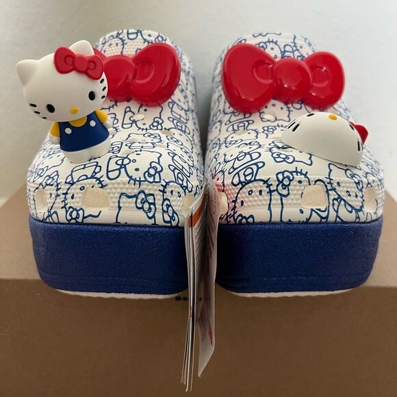 Crocs Sanrio Hello Kitty Platform Siren Clogs Red Bows Heels - Picture 3 of 10